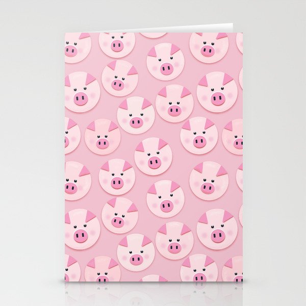 piggy pattern Stationery Card Gallery Image 1