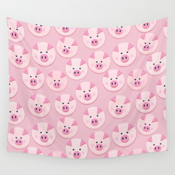 piggy pattern Wall Tapestry Gallery Image 1