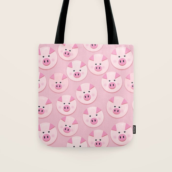 piggy pattern Tote Bag Gallery Image 1