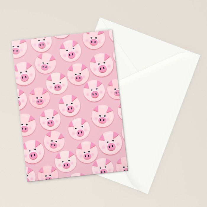 piggy pattern Stationery Card Gallery Image 2
