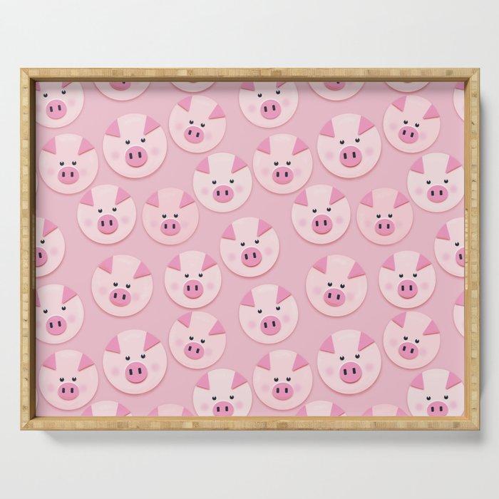 piggy pattern Serving Tray Gallery Image 1