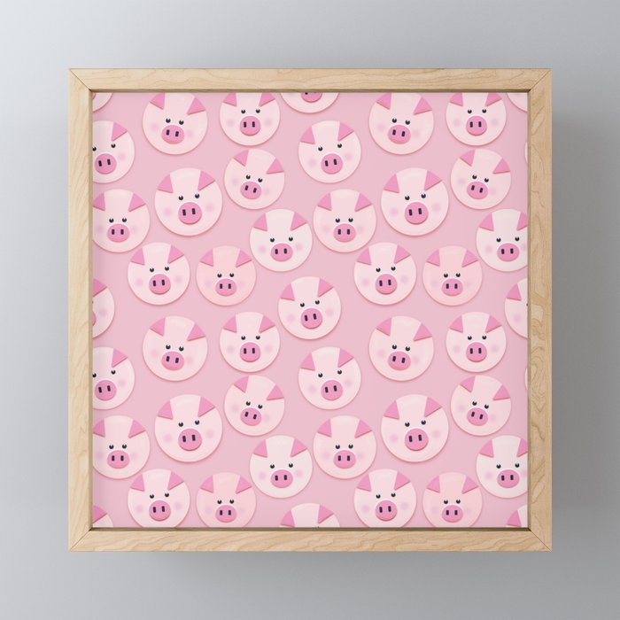 piggy pattern Mini Art Print Gallery Image 1