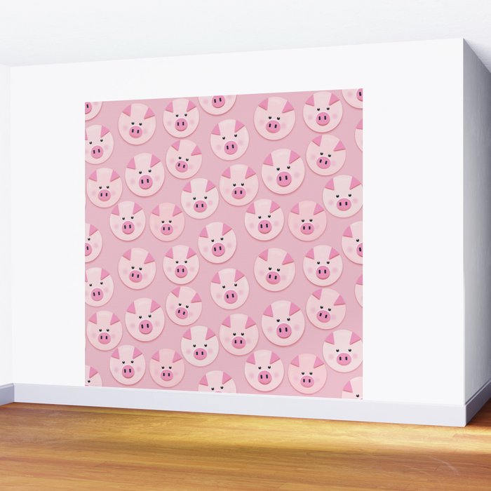 piggy pattern Wall Mural Gallery Image 2