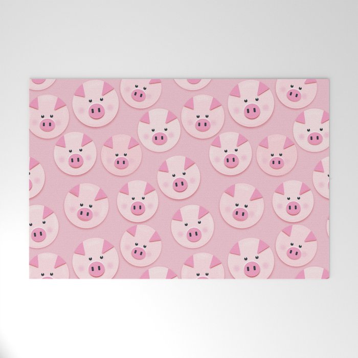 piggy pattern Welcome Mat Gallery Image 1
