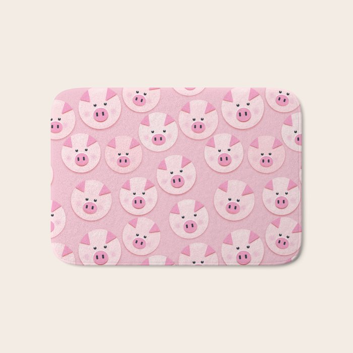 piggy pattern Bath Mat Gallery Image 1