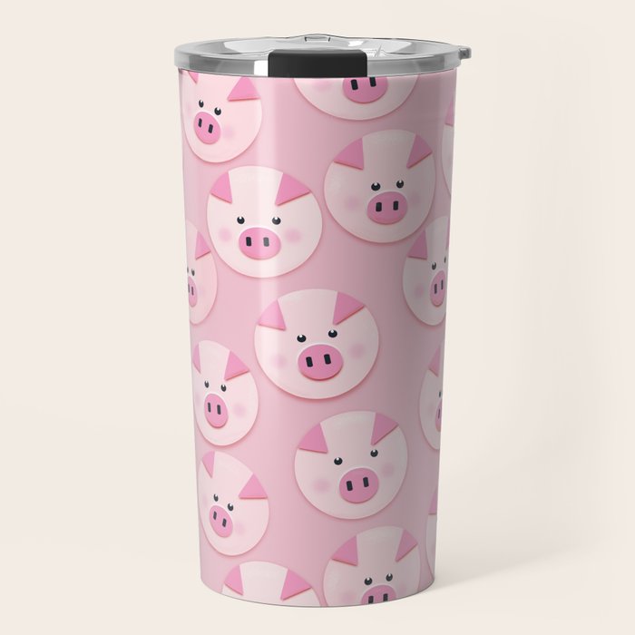 piggy pattern Travel Mug Gallery Image 1
