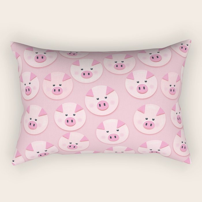 piggy pattern Rectangular Pillow Gallery Image 1