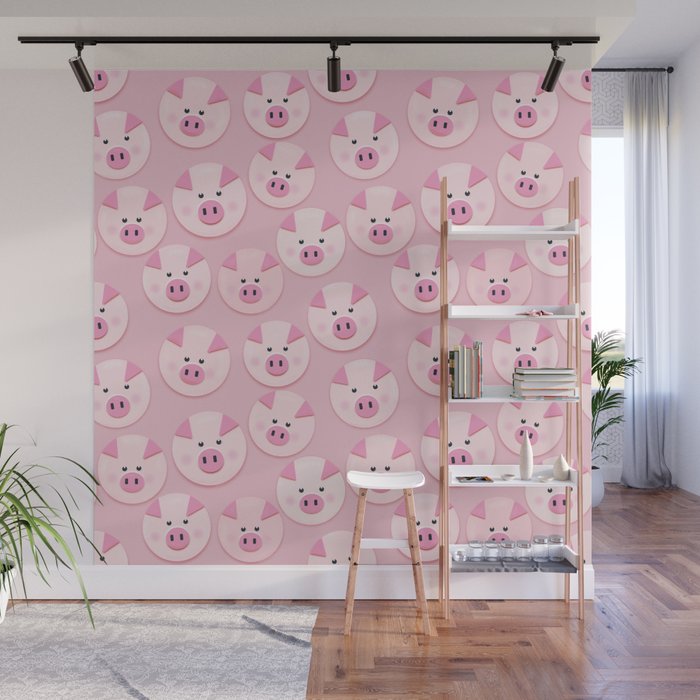 piggy pattern Wall Mural Gallery Image 1