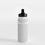 Faux White Leather Buttoned Water Bottle Gallery Image 2