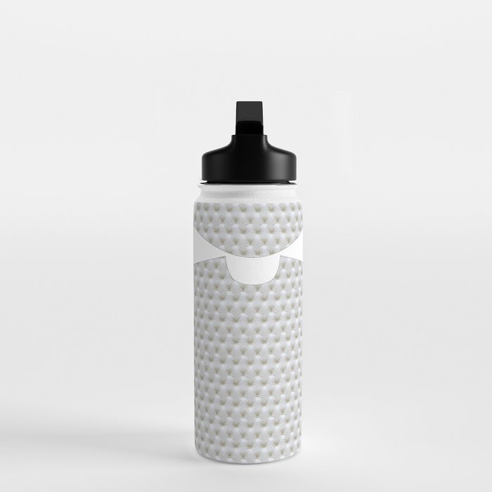 Faux White Leather Buttoned Water Bottle Gallery Image 3