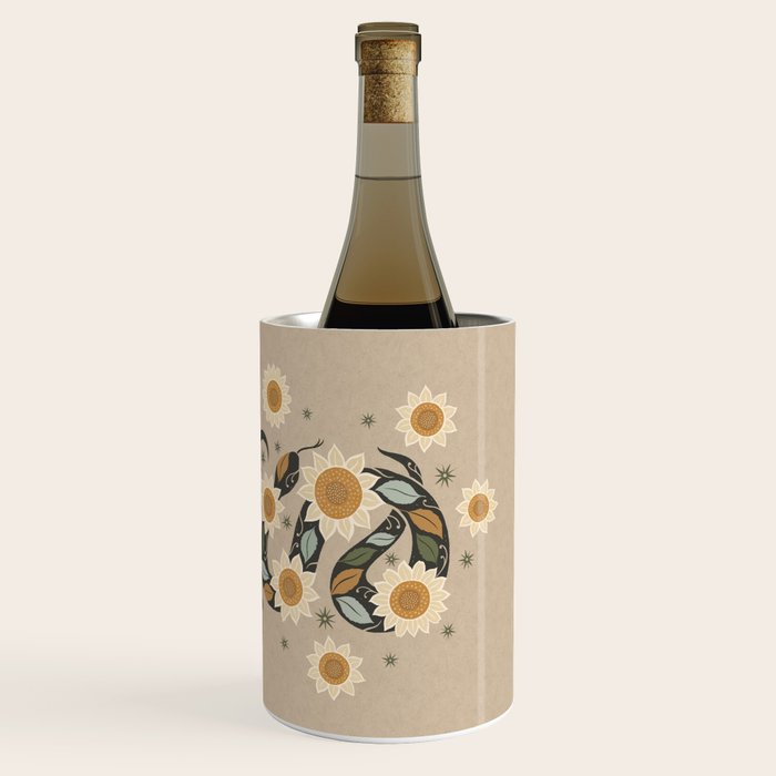 Snake and Sunflowers - Harvest Colors Wine Chiller Gallery Image 3