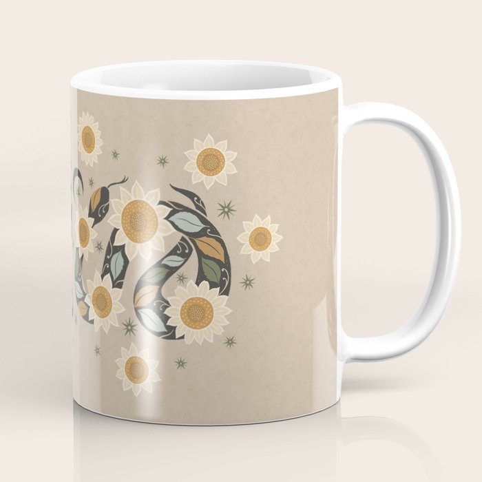 Snake and Sunflowers - Harvest Colors Coffee Mug Gallery Image 1