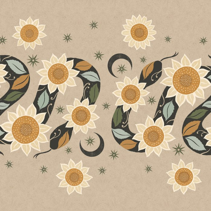 Snake and Sunflowers - Harvest Colors Coffee Mug Gallery Image 2