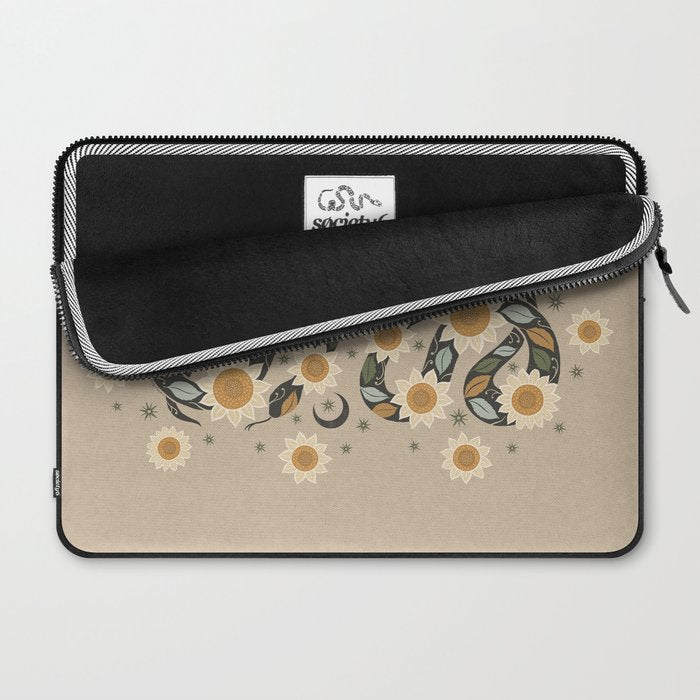 Snake and Sunflowers - Harvest Colors Laptop Sleeve Gallery Image 2