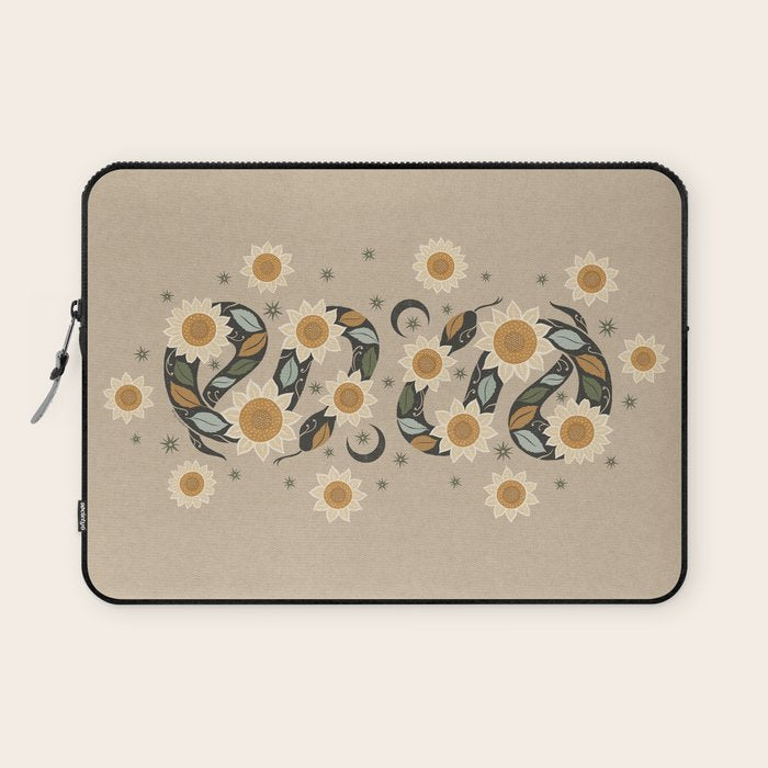Snake and Sunflowers - Harvest Colors Laptop Sleeve Gallery Image 1