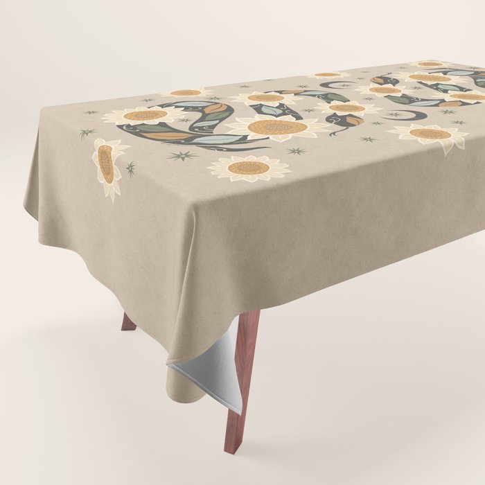 Snake and Sunflowers - Harvest Colors Tablecloth Gallery Image 1