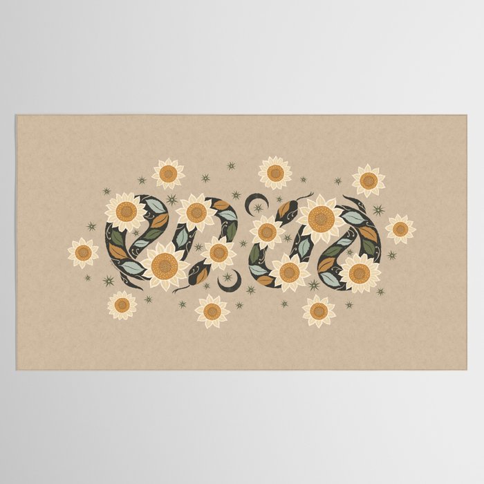 Snake and Sunflowers - Harvest Colors Tablecloth Gallery Image 2