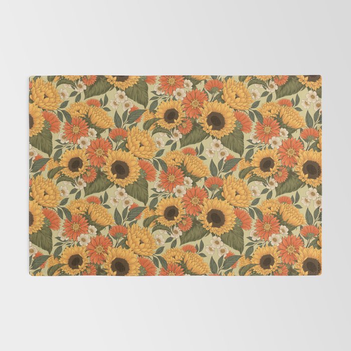 Sunflowers - Tranquill Green Rug Gallery Image 2