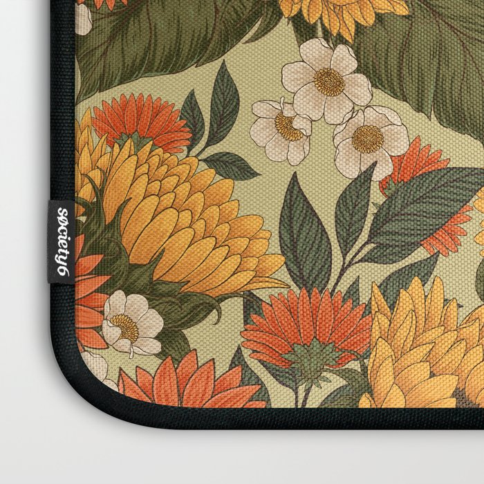 Sunflowers - Tranquill Green Laptop Sleeve Gallery Image 3