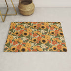 Sunflowers - Tranquill Green Rug Gallery Image 1