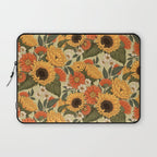 Sunflowers - Tranquill Green Laptop Sleeve Gallery Image 1