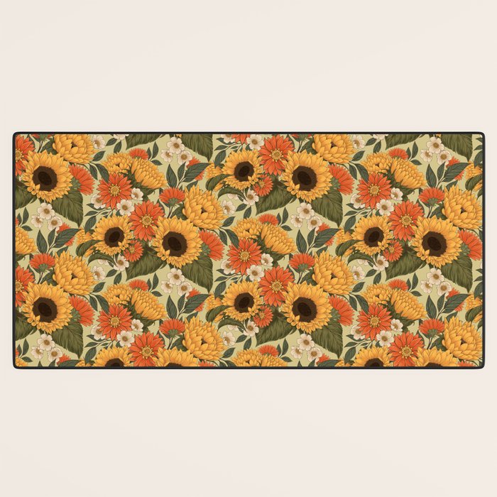 Sunflowers - Tranquill Green Desk Mat Gallery Image 3