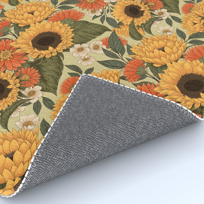 Sunflowers - Tranquill Green Rug Gallery Image 4