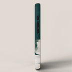 White Flowers On Green iPhone Case Gallery Image 2