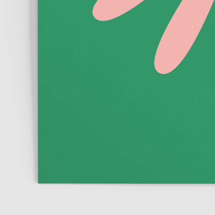 Big Daisy Retro Minimalism in Pink and Bright Green Poster Gallery Image 3