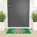 Big Daisy Retro Minimalism in Pink and Bright Green Welcome Mat Gallery Image 3