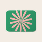Big Daisy Retro Minimalism in Pink and Bright Green Bath Mat Gallery Image 1