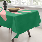 Big Daisy Retro Minimalism in Pink and Bright Green Tablecloth Gallery Image 3