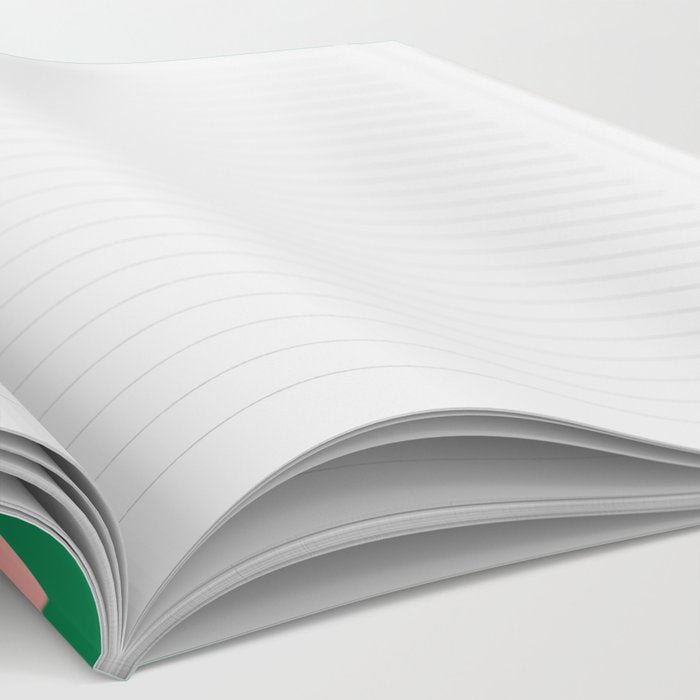 Big Daisy Retro Minimalism in Pink and Bright Green Notebook Gallery Image 2