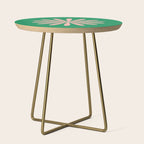 Big Daisy Retro Minimalism in Pink and Bright Green Side Table Gallery Image 1