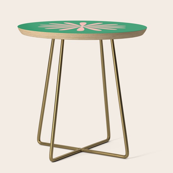Big Daisy Retro Minimalism in Pink and Bright Green Side Table Gallery Image 1