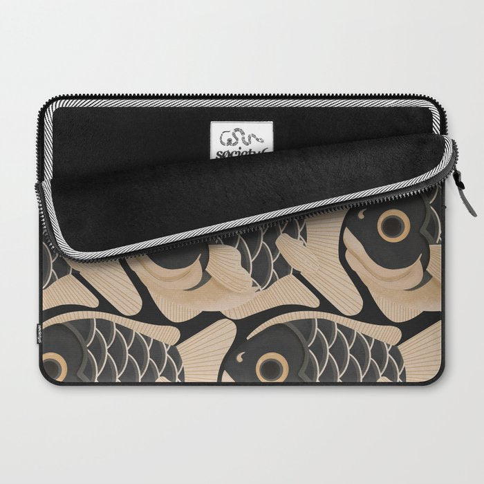 Japanese Koi Fish Pattern Laptop Sleeve Gallery Image 2
