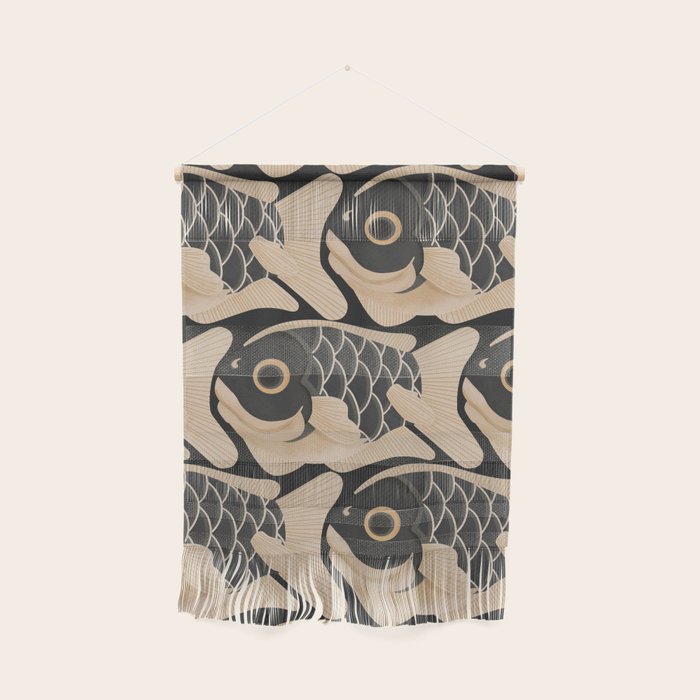 Japanese Koi Fish Pattern Wall Hanging Gallery Image 1