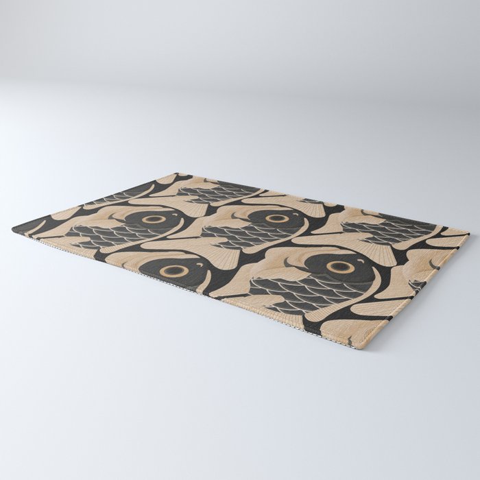 Japanese Koi Fish Pattern Rug Gallery Image 3