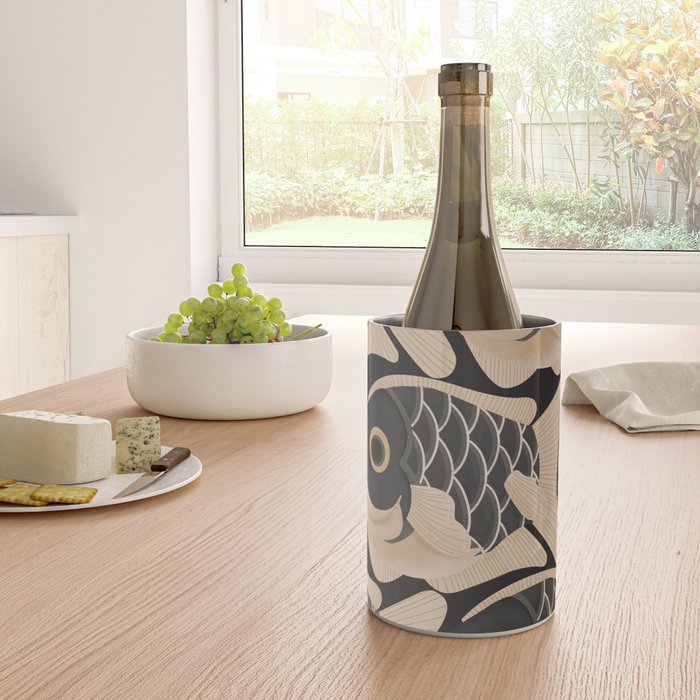 Japanese Koi Fish Pattern Wine Chiller Gallery Image 4