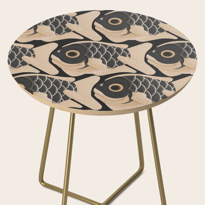 Japanese Koi Fish Pattern Side Table Gallery Image 2