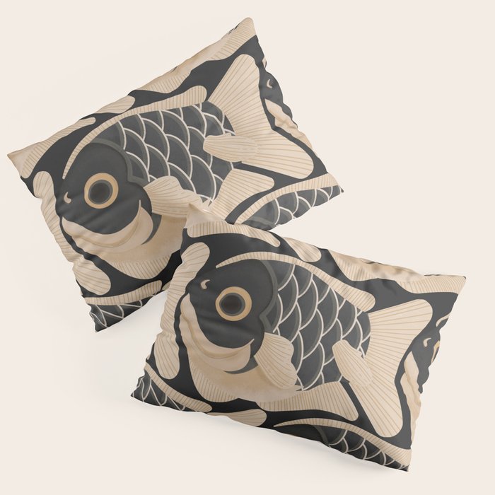 Japanese Koi Fish Pattern Pillow Sham Gallery Image 3