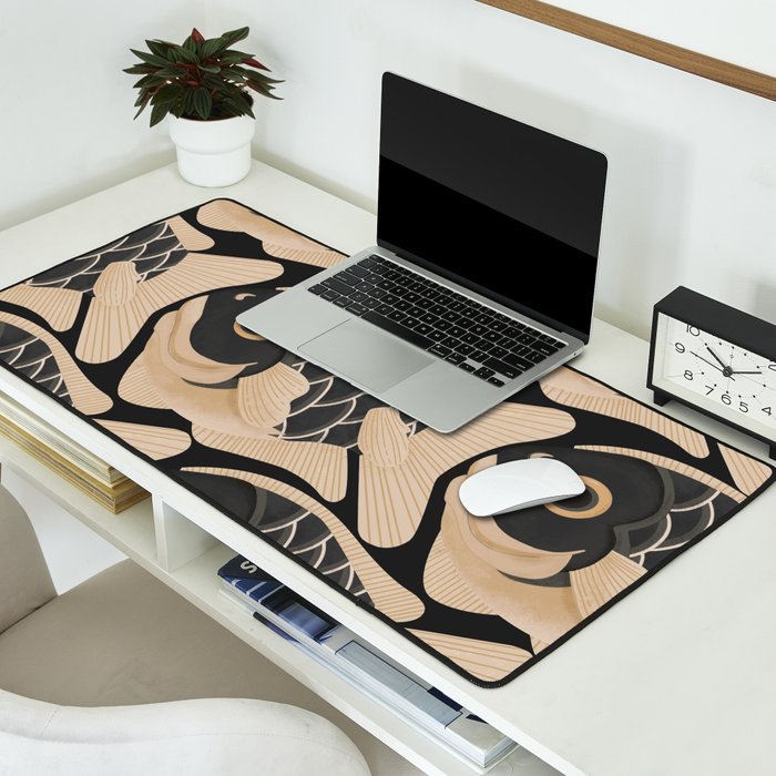 Japanese Koi Fish Pattern Desk Mat Gallery Image 2