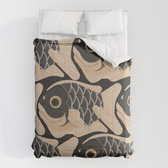 Japanese Koi Fish Pattern Comforter Gallery Image 1