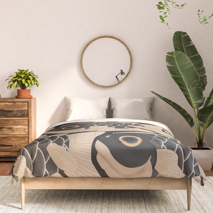 Japanese Koi Fish Pattern Comforter Gallery Image 3
