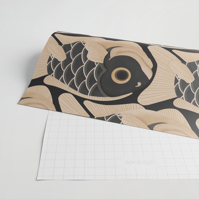 Japanese Koi Fish Pattern Wrapping Paper Gallery Image 2