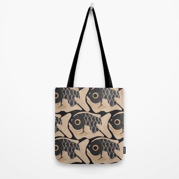 Japanese Koi Fish Pattern Tote Bag Gallery Image 2