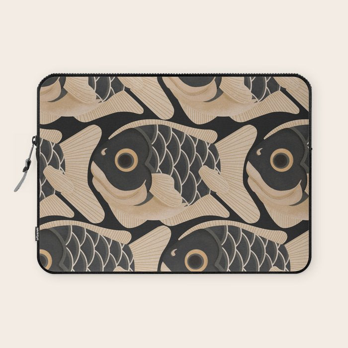 Japanese Koi Fish Pattern Laptop Sleeve Gallery Image 1