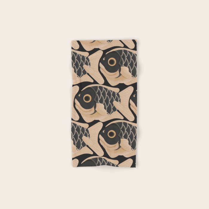 Japanese Koi Fish Pattern Bath Towel Gallery Image 1