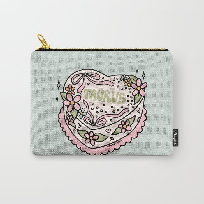 Taurus Heart Cake Carry All Pouch Gallery Image 1