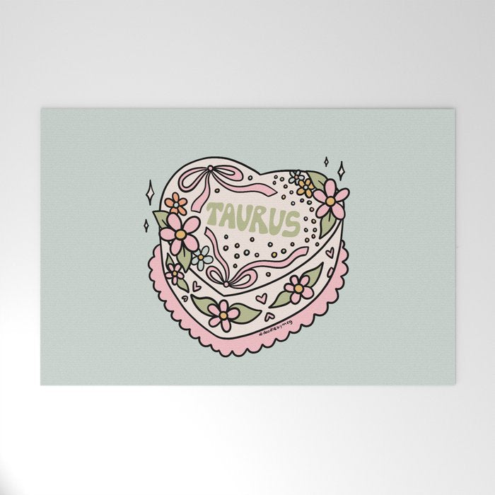 Taurus Heart Cake Welcome Mat Gallery Image 1